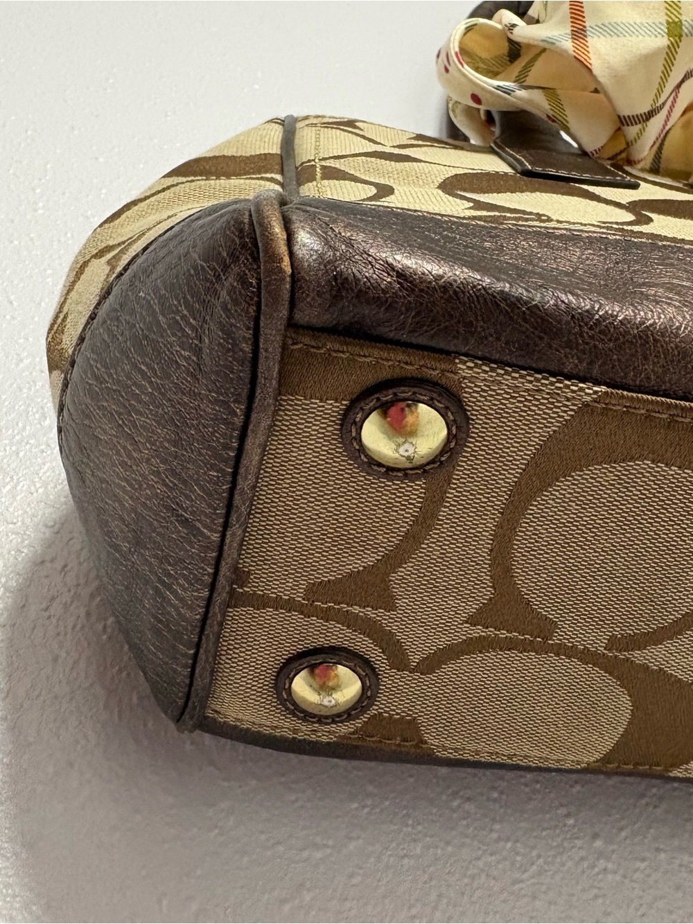 Vintage 2008 Coach Hamptons Madeline Signature Satchel (Style 12463) – Excellent - Picture 8 of 16